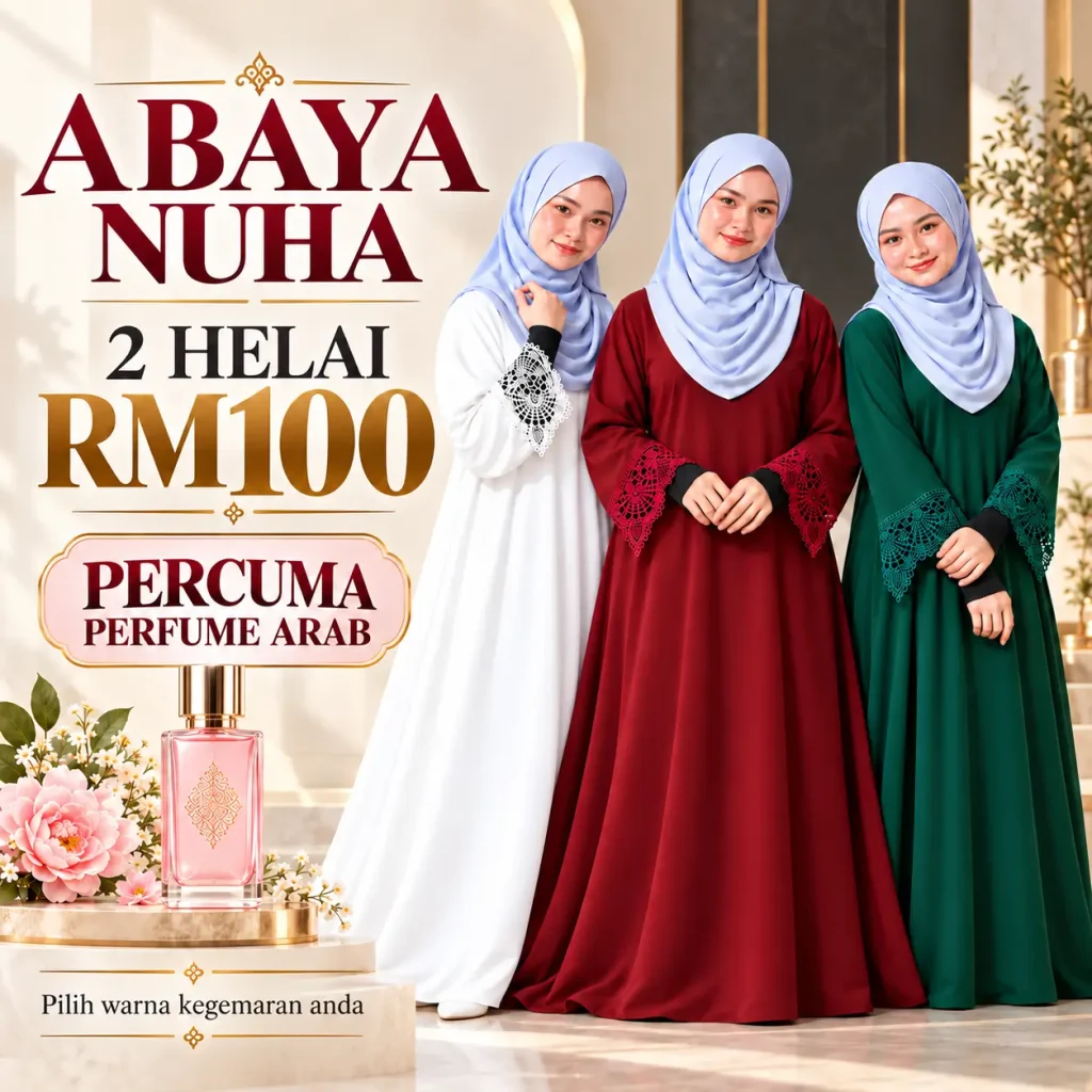 ABAYA NUHA - 2 HELAI